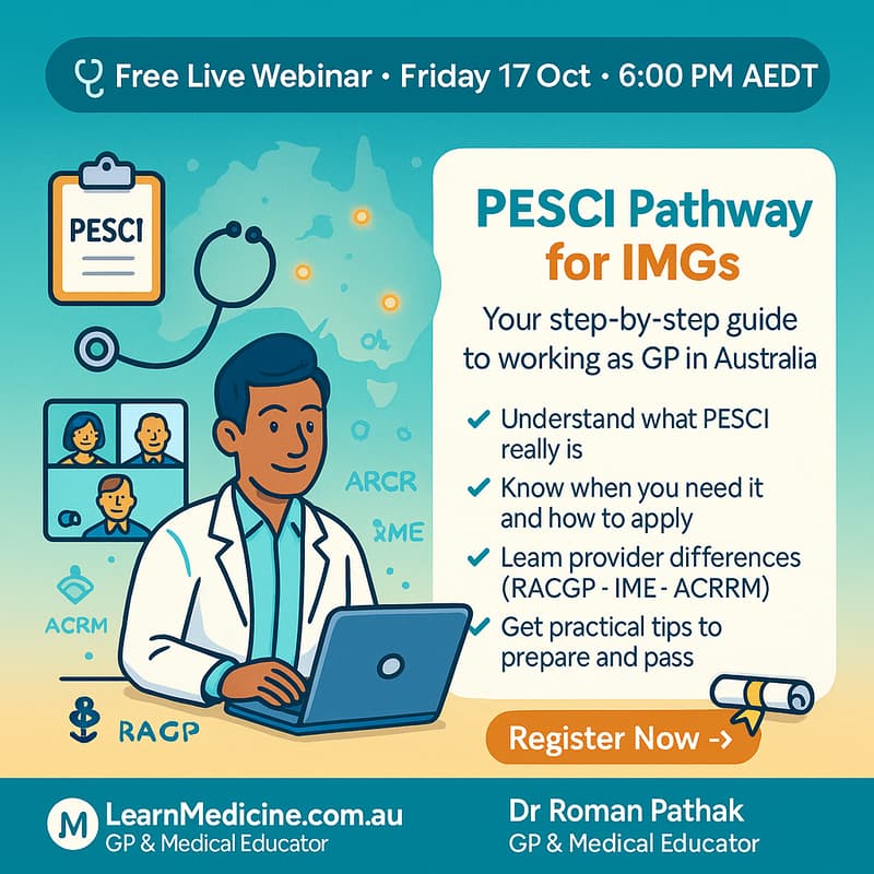 Cover Image for PESCI Pathway for IMGs: Your Step-by-Step Guide to Working as a GP in Australia