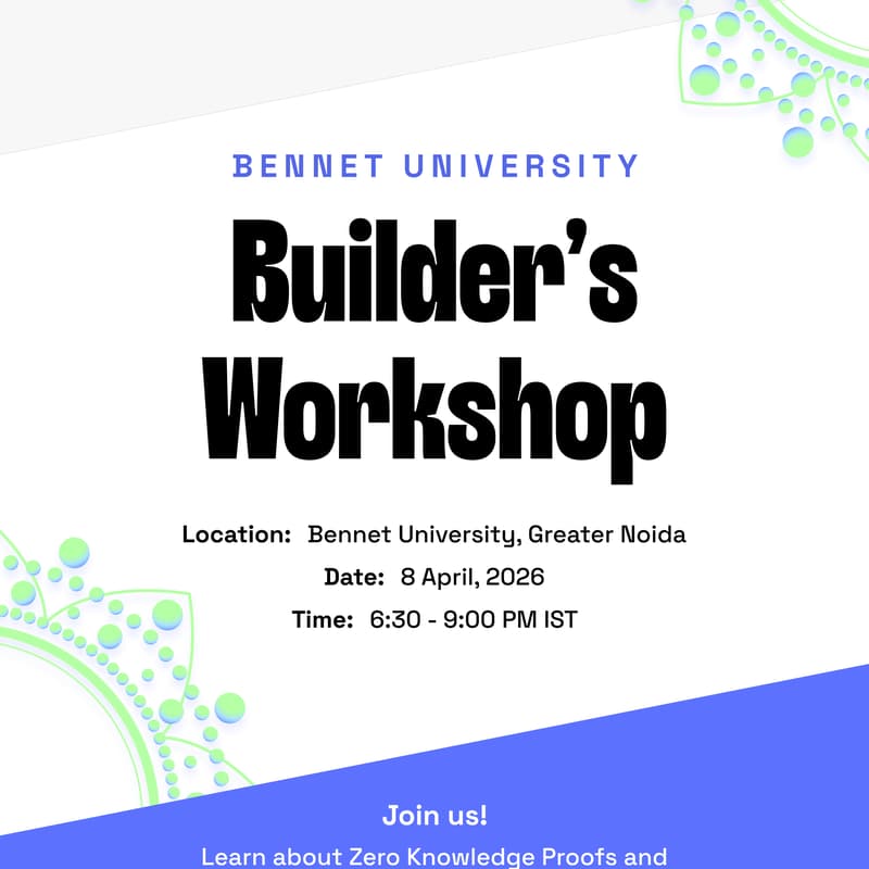 Cover Image for zkVerify Builder's Workshop | Bennet University