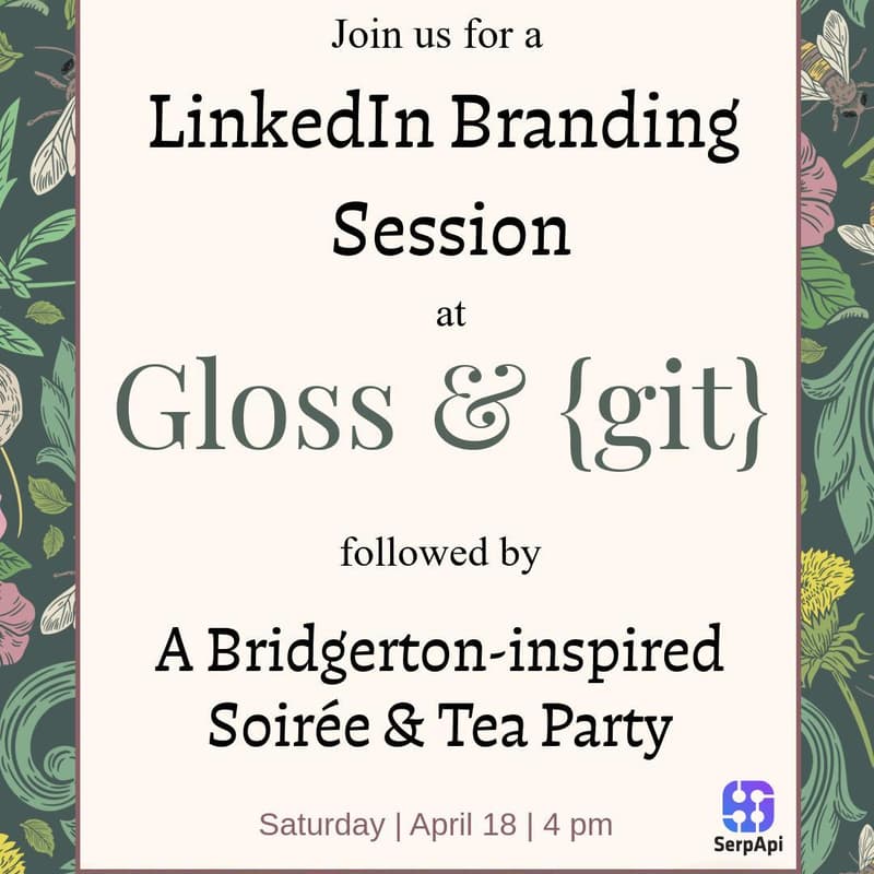 Cover Image for Gloss & {git}: LinkedIn Branding Social (Bridgerton Inspired)