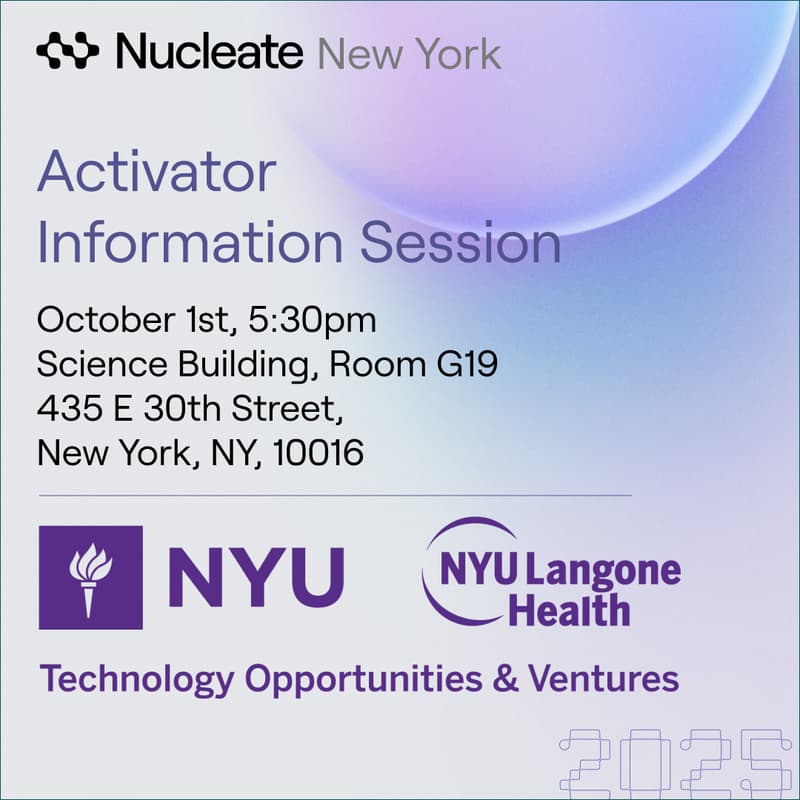 Cover Image for Nucleate NY Activator Info Session - NYU Langone