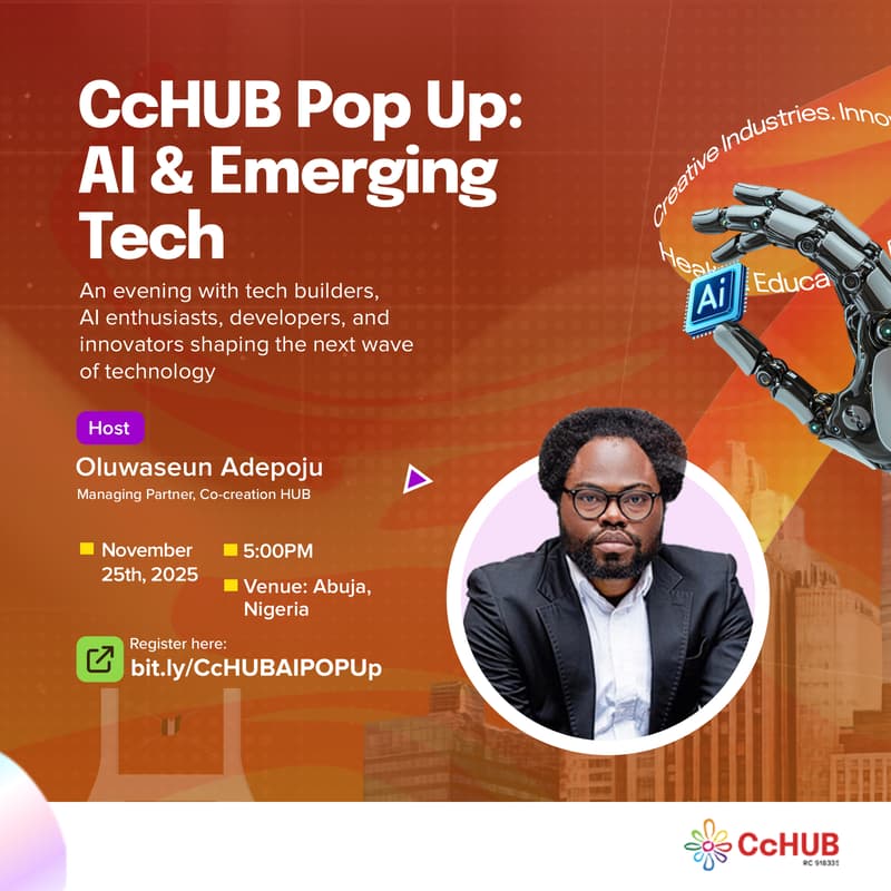Cover Image for CcHUB AI & Emerging Tech (Pop Up) - Abuja Edition
