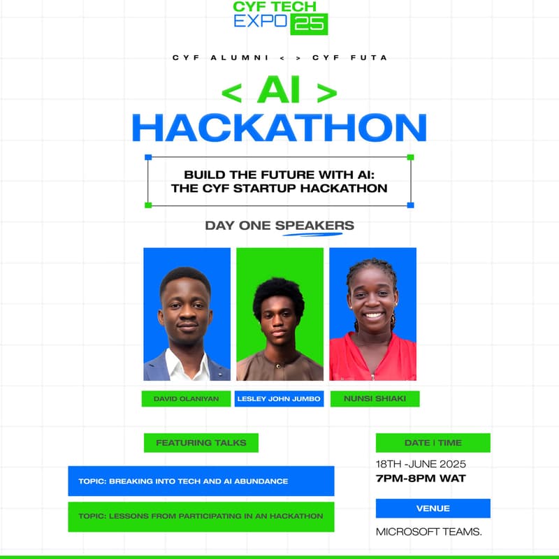 Cover Image for BUILD THE FUTURE WITH AI: THE CYF STARTUP HACKATHON