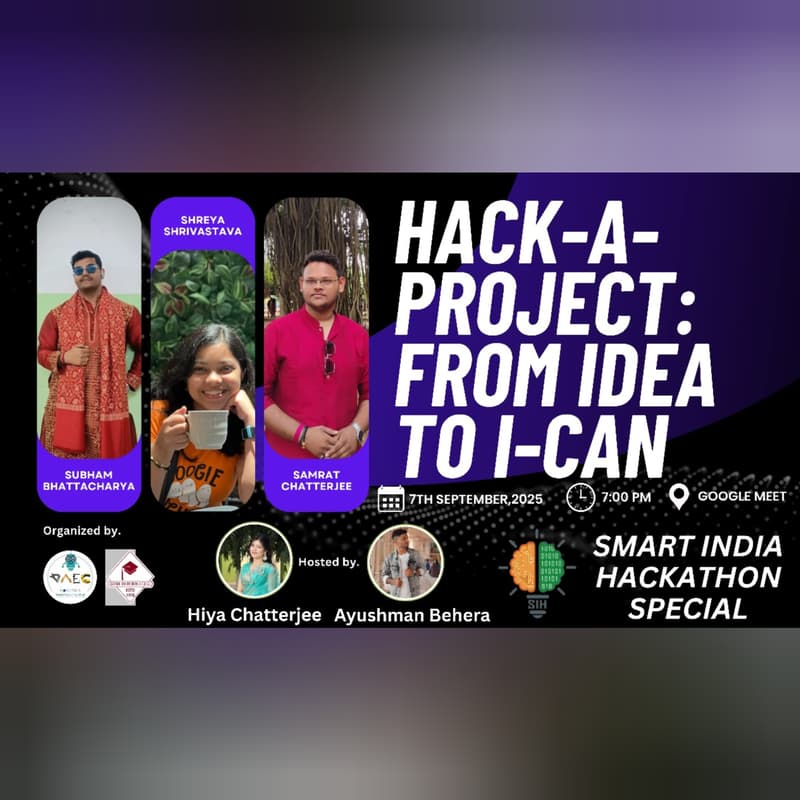 Cover Image for HACK-A-PROJECT:FROM IDEA TO I-CAN