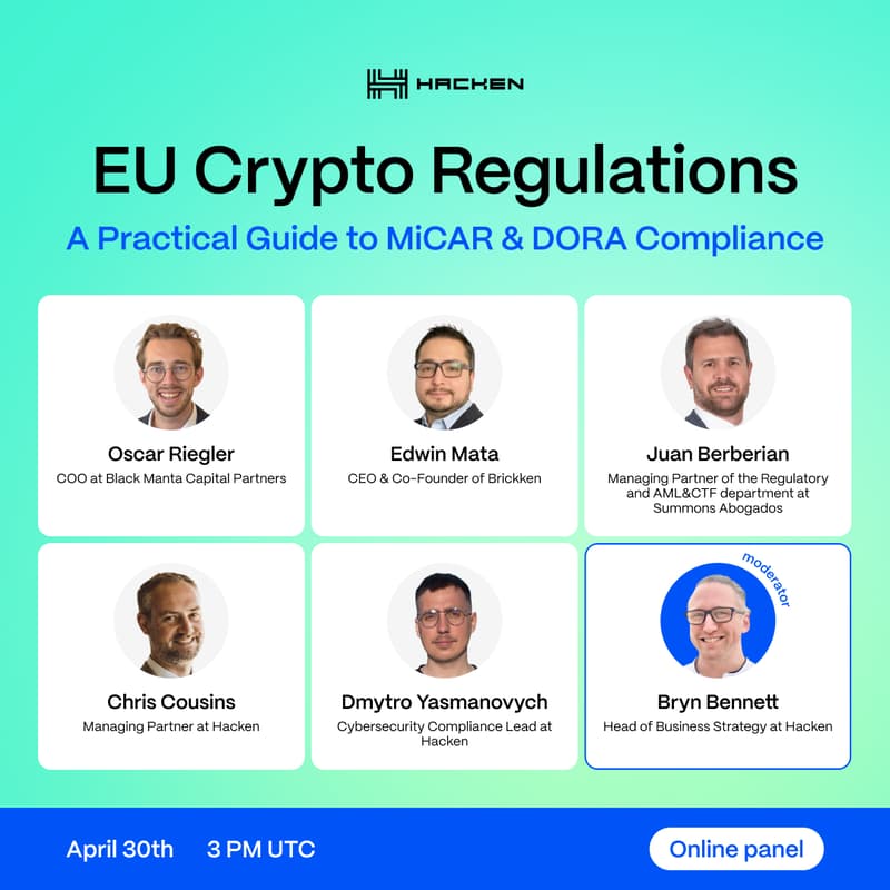 Cover Image for EU Crypto Regulations | A Practical Guide to MiCAR & DORA Compliance | Online Panel