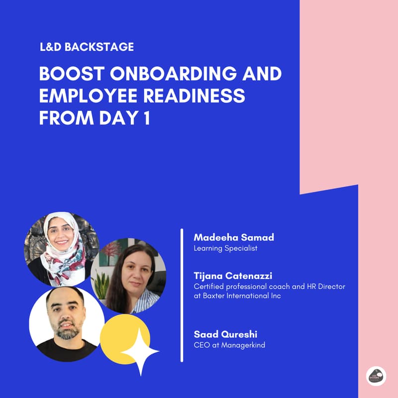 Cover Image for L&D Backstage: Boost onboarding and employee readiness from day 1