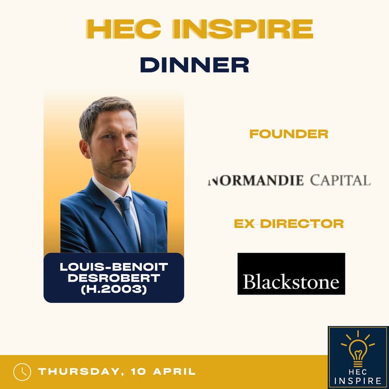 Image de couverture pour Dinner with Louis-benoît Desrobert (Normandie Capital, Ex Blackstone)