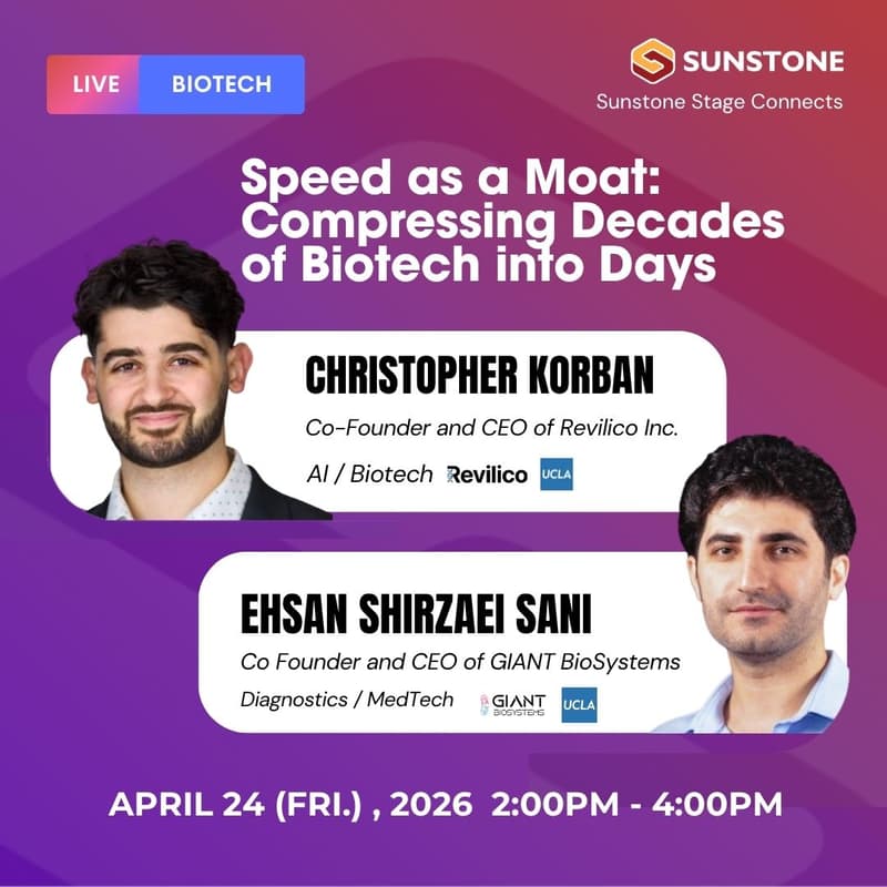 Cover Image for Speed as a Moat: Compressing Decades of Biotech into Days Feat. Revilico & GIANT BioSystems | Sunstone Stage Connects