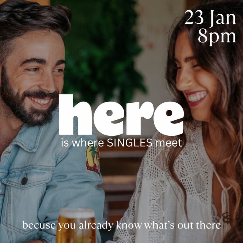 Cover Image for HERE is where singles meet