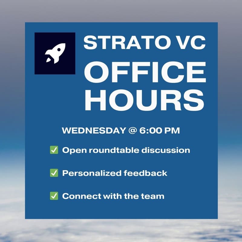 Cover Image for Office Hours with Strato VC (12/3)