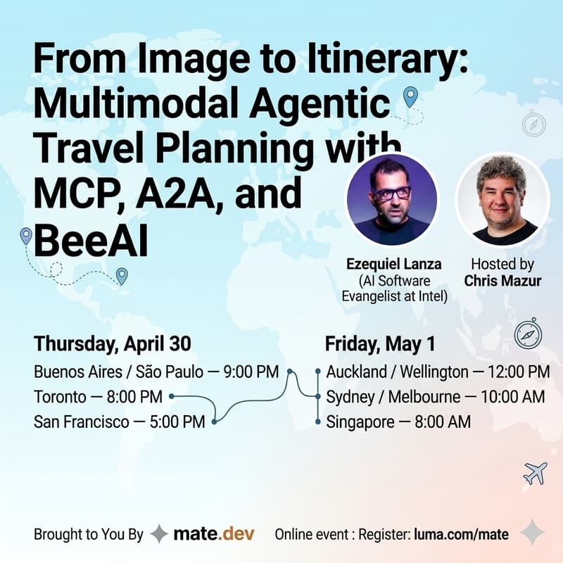 Cover Image for From Image to Itinerary: Multimodal Agentic Travel Planning with MCP, A2A, and BeeAI