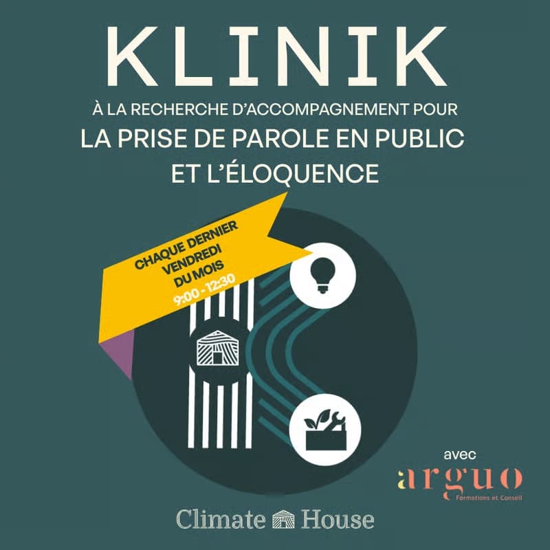 Cover Image for Klinik x Arguo formations (Prise de parole en public et éloquence)