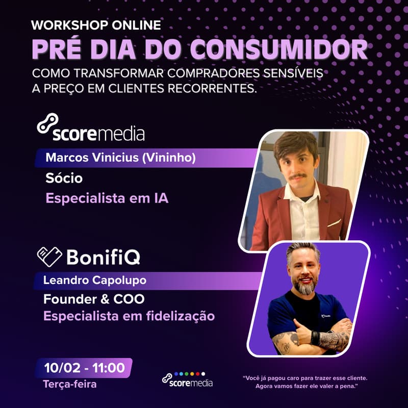 Cover Image for PRÉ-DIA DO CONSUMIDOR SCORE MEDIA & BONIFIQ