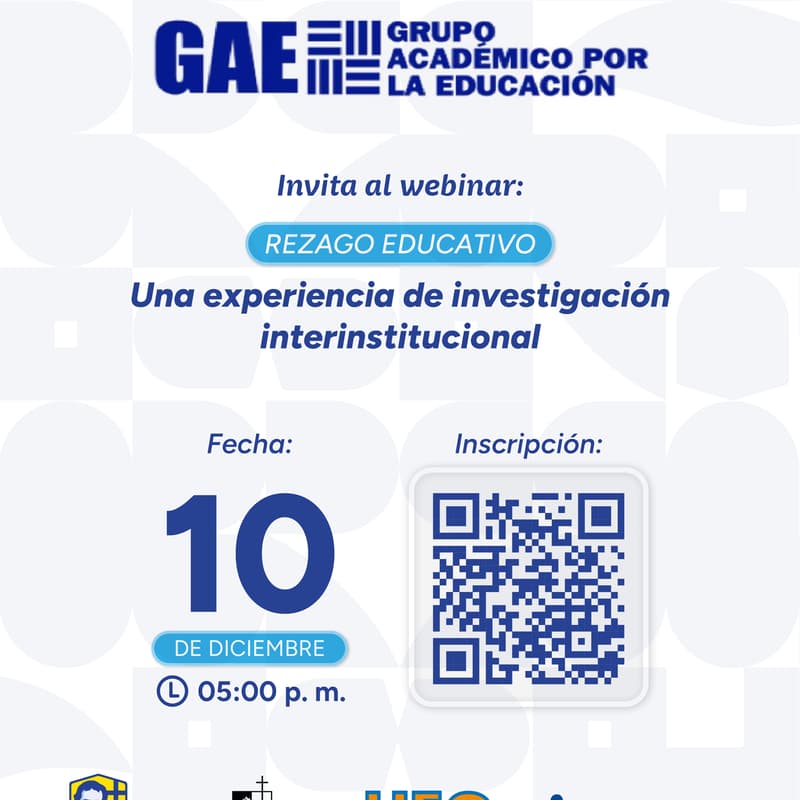 Cover Image for Invitación al webinar "Rezago Educativo: Una experiencia de investigación interinstitucional"