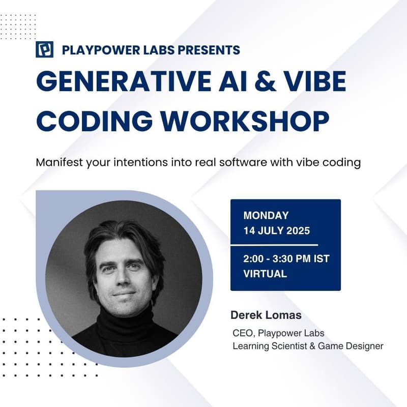 Generative AI & Vibe Coding with Derek Lomas · Luma