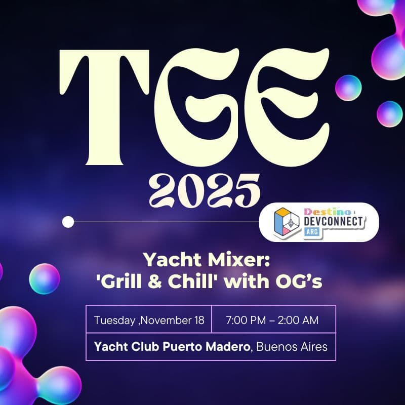 Cover Image for TGE Yacht Night: 'Grill & Chill' with OG’s 🛥️