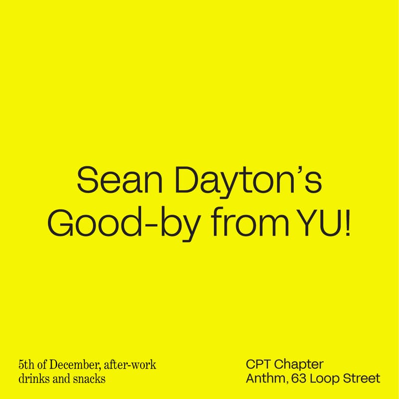 Cover Image for Sean Dayton's Goodbye Afterwork drinks