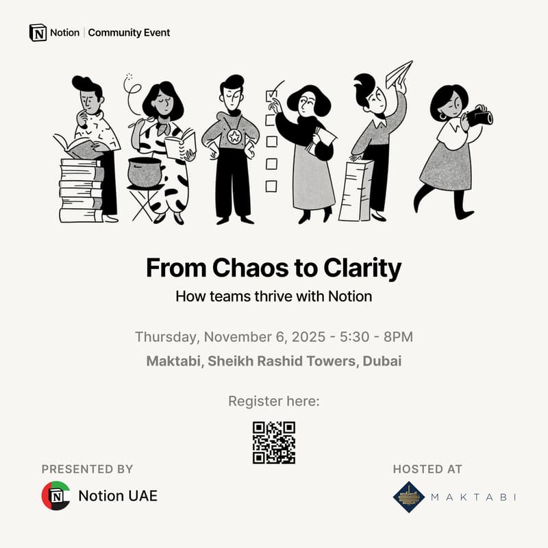 Cover Image for Notion Event - From Chaos to Clarity: How Teams Thrive with Notion