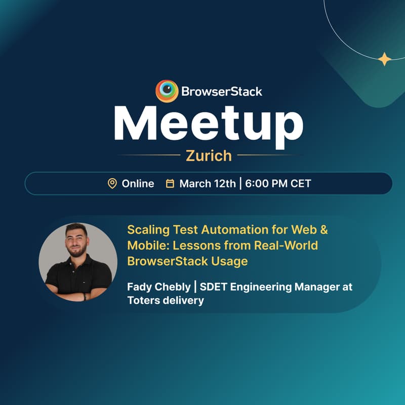 Cover Image for BrowserStack QA Online Meetup - Zurich