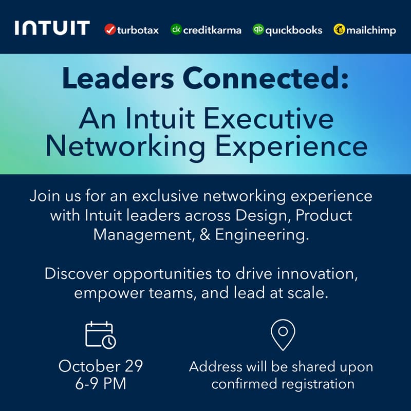 Cover Image for Leaders Connected: An Intuit Executive Networking Experience