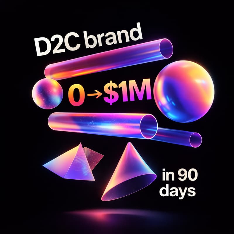 Cover Image for build a D2C brand from 0 to $1M in 90 days.
