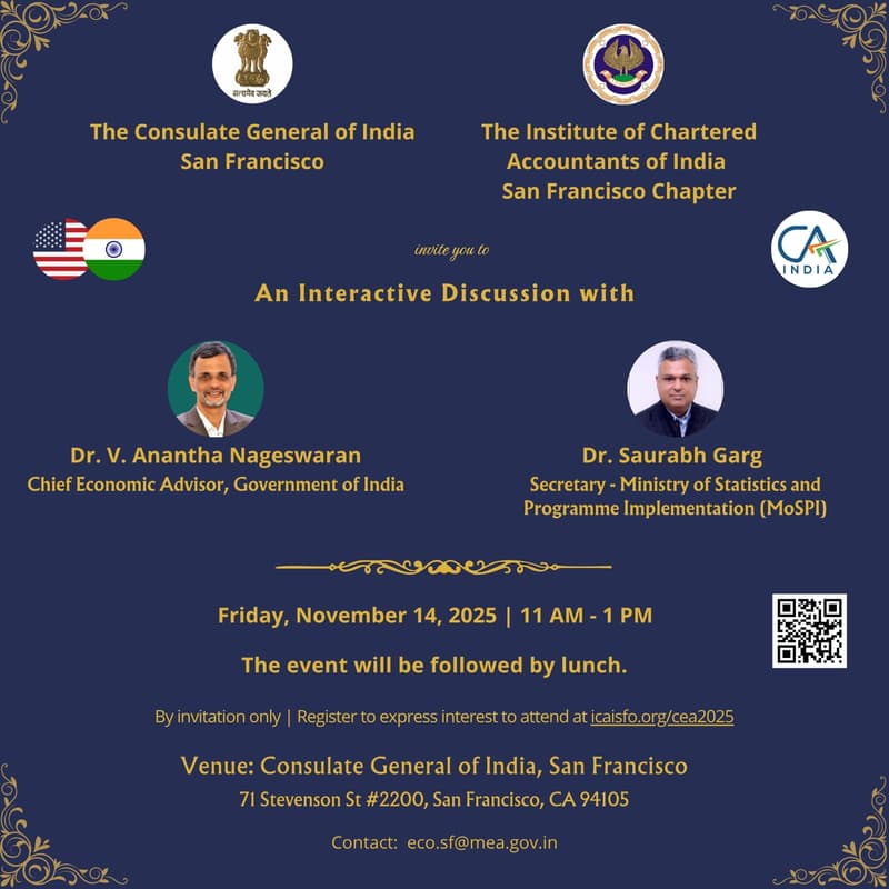 Cover Image for Invitation to Interactive Discussion with Indian Economic Delegation on US-India Trade & Cooperation