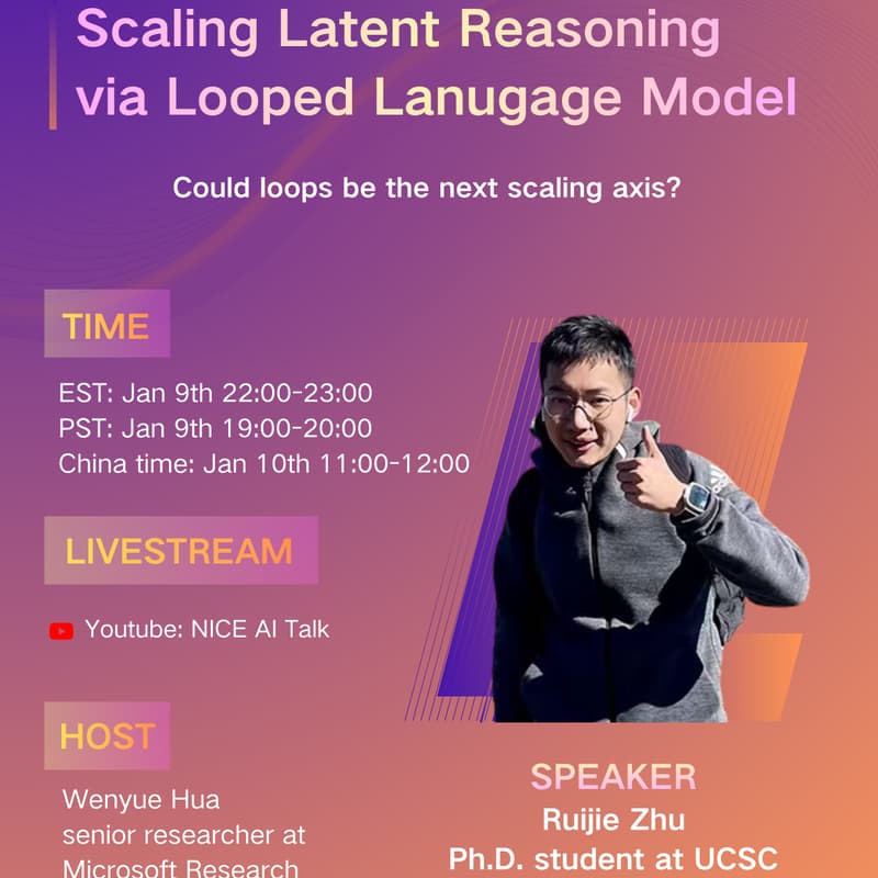 Cover Image for Scaling Latent Reasoning via Looped Language Model