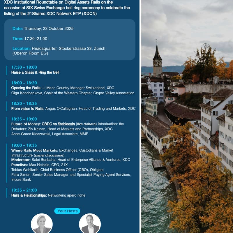 Cover Image for XDC Netwrok and CVA on Bridging Institutional Rails: From Tokenization to Real-World Adoption