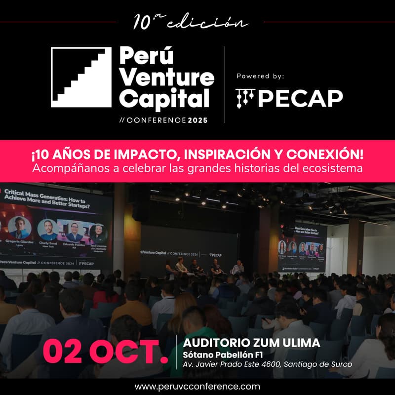 Foto de portada de 10ª edición Peru Venture Capital Conference [Venta de Entradas Activa]