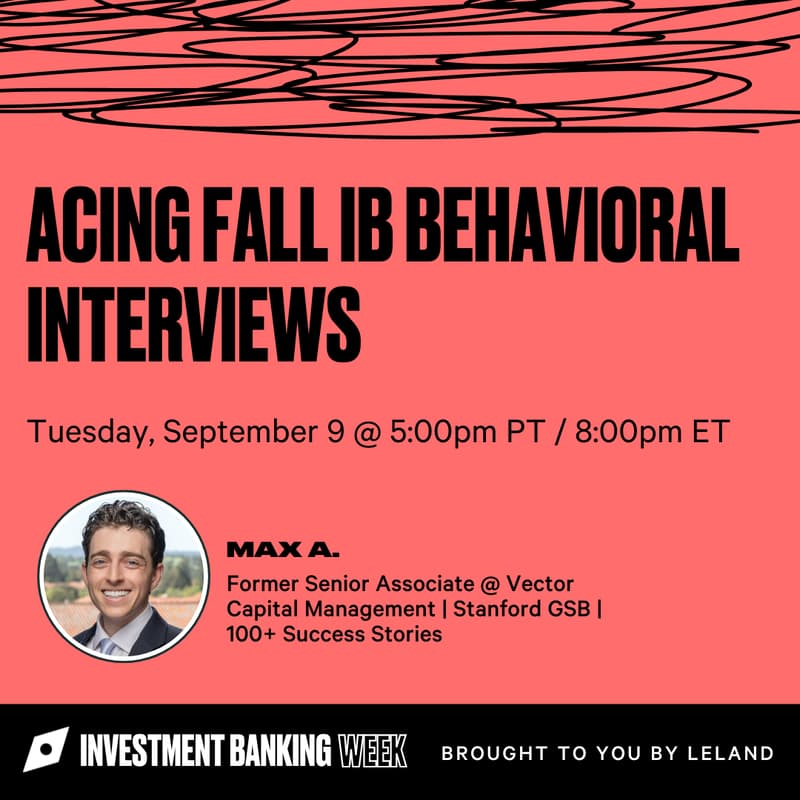 Cover Image for Acing Fall IB Behavioral Interviews