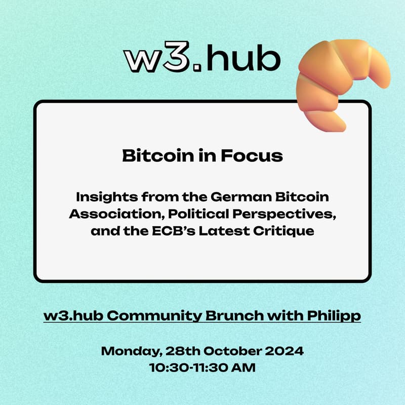 Cover Image for w3.hub Community Brunch x Open House Edition w/ Philipp