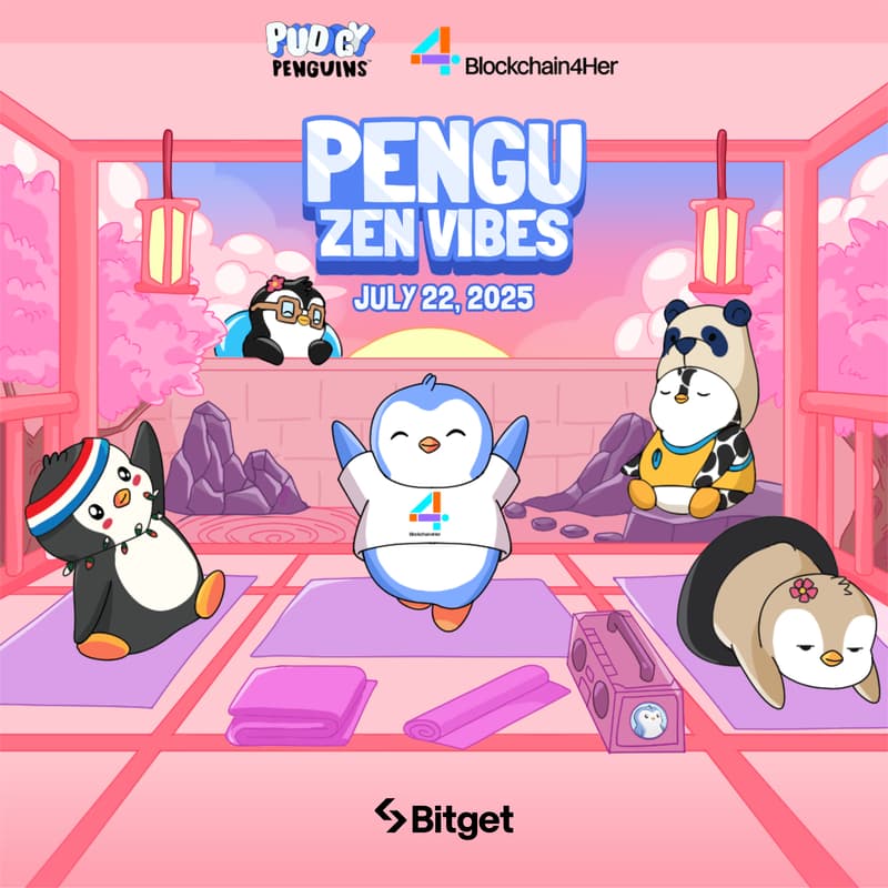 Cover Image for 🧘‍♀️ Blockchain4Her: Pengu Yoga Flow with Gracy Chen and Bitget
