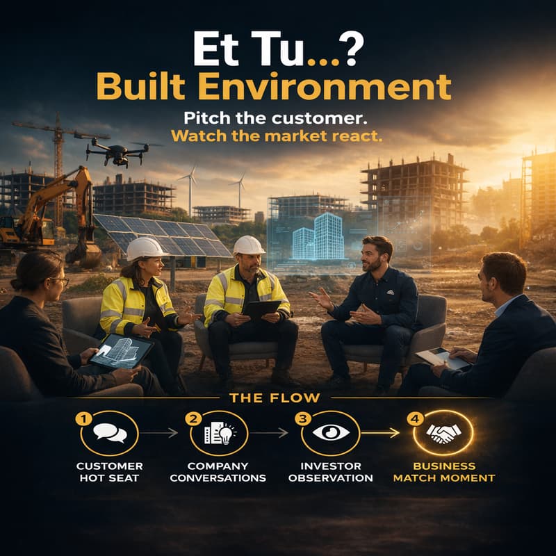 Cover Image for Et tu? Built environment startups meet investors and customers.