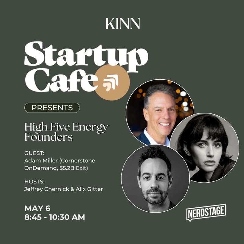 Cover Image for Startup Cafe: H5E Founders with Adam Miller (Cornerstone OnDemand, $5.2B Exit)