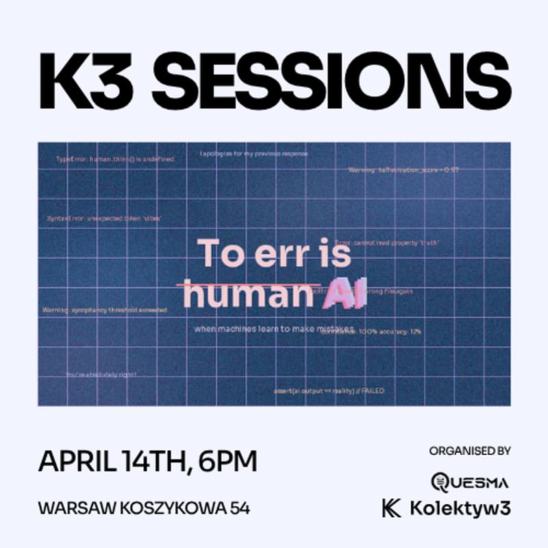 Cover Image for K3 Sessions: To Err is AI
