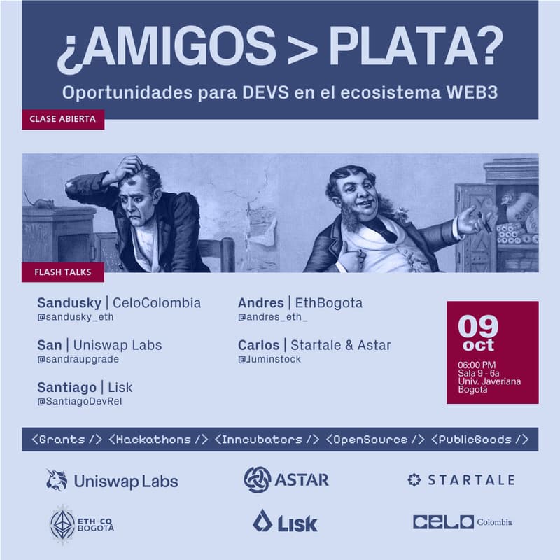 Cover Image for Oportunidades para DEVS en el ecosistema WEB3 | Clase Abierta | Bogotá
