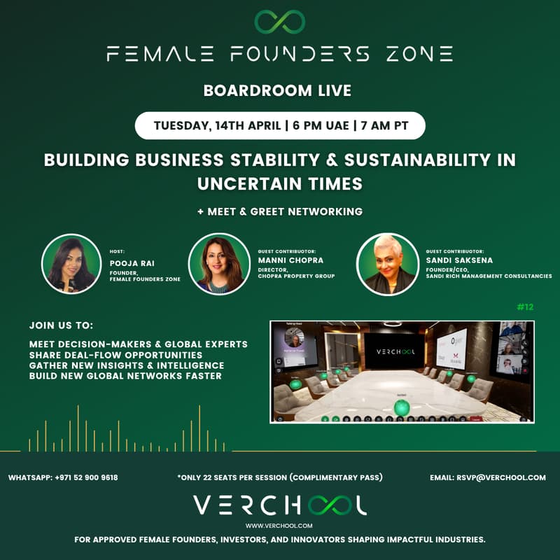 Cover Image for Female Founders Zone - Boardroom Live #12 | Building Business Stability & Sustainability in Uncertain Times