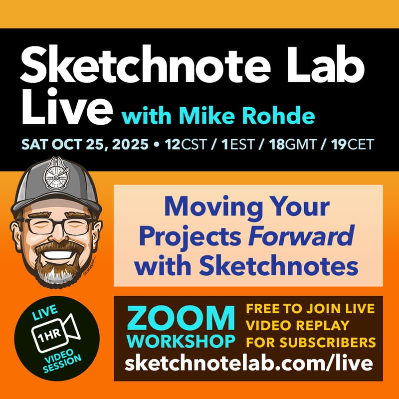 Cover Image for November Sketchnote Lab Live: Moving Your Projects Forward with Sketchnotes
