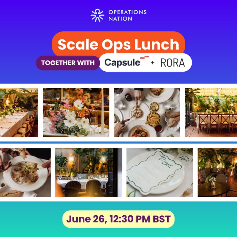 Cover Image for Scale Ops Lunch with Capsule & RORA