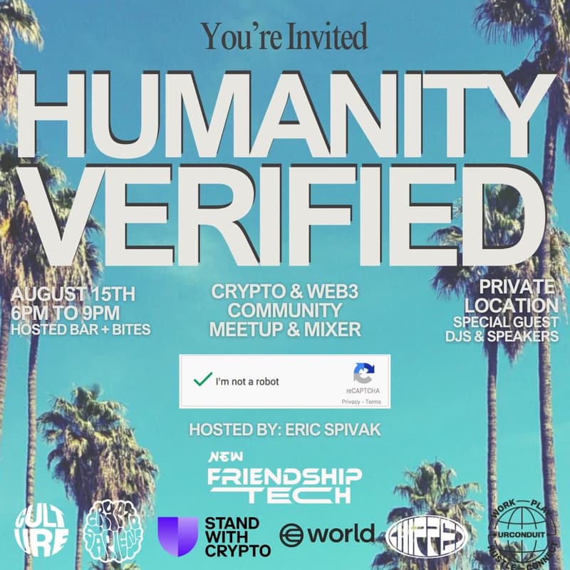 Cover Image for 🌎  Humanity Verified by World 🤝  New Friendship Tech • WEB3 LA Meetup