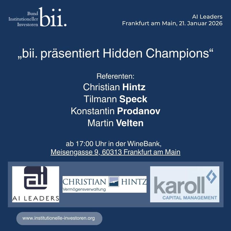 Cover Image for „bii. präsentiert Hidden Champions“ - Begrenzte Teilnehmerzahl!