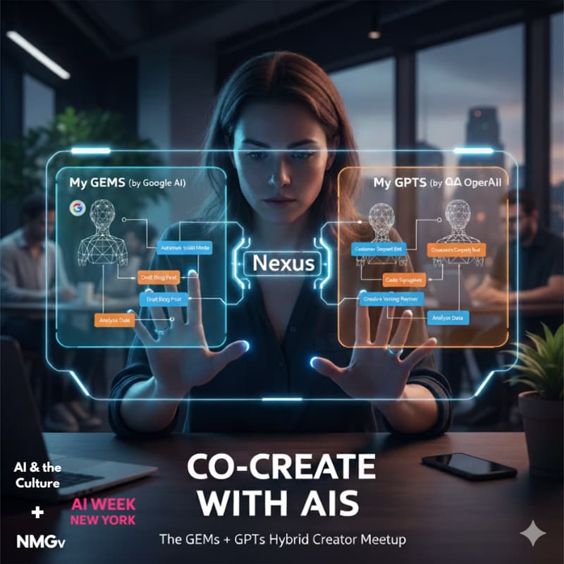 Cover Image for Co-Create with AIs: The GPTs + GEMs Hybrid Creator Meetup - AI Week New York