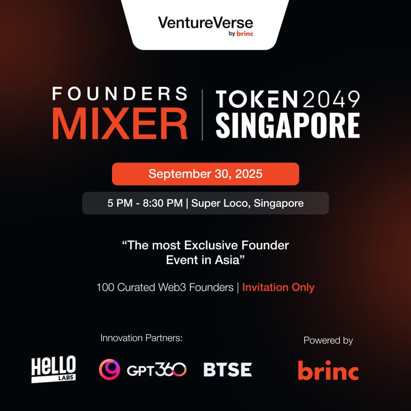 Cover Image for Founders Mixer by VentureVerse | Token2049 Singapore