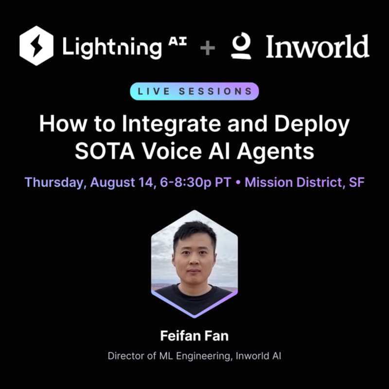 Cover Image for Inworld x Lightning AI: How To Integrate & Deploy Voice AI Agents