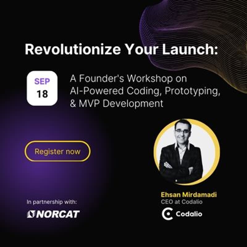 Cover Image for Revolutionize Your Launch: A Founder's Workshop on AI-Powered Coding, Prototyping, and MVP Development