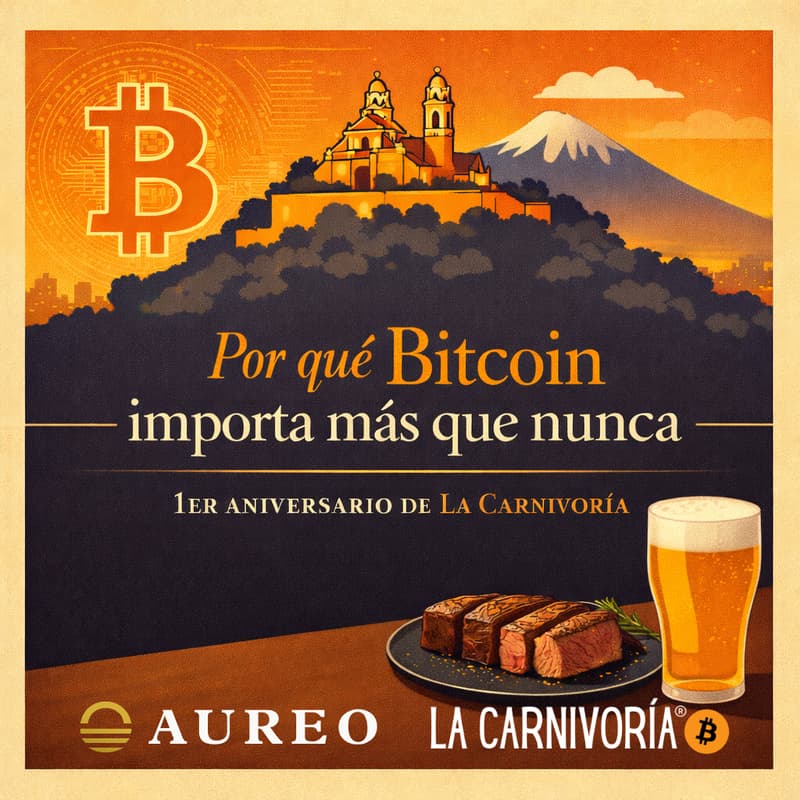 Cover Image for 1er Aniversario de La Carnivoría y Por qué Bitcoin importa más que nunca con Aureo