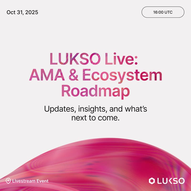 Cover Image for LUKSO Live: AMA & Ecosystem Roadmap - Oct 2025