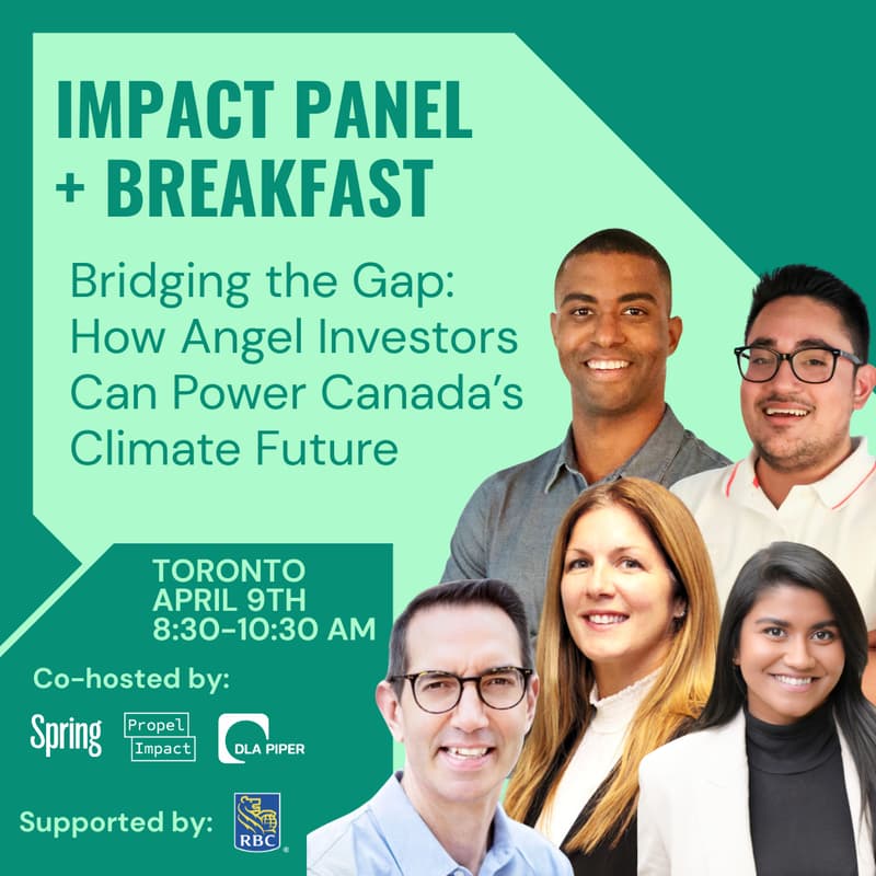 Cover Image for Impact Panel + Breakfast Toronto: "How Angel Investors Can Power Canada’s Climate Future”