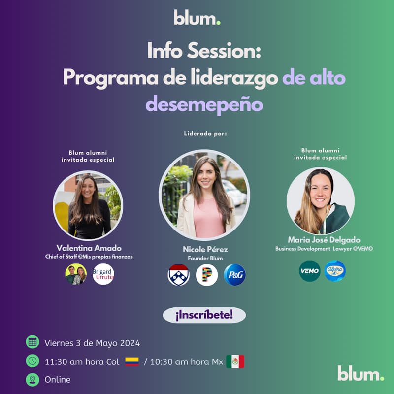 Cover Image for Blum Info Session - Programa de liderazgo de alto desempeño 🚀