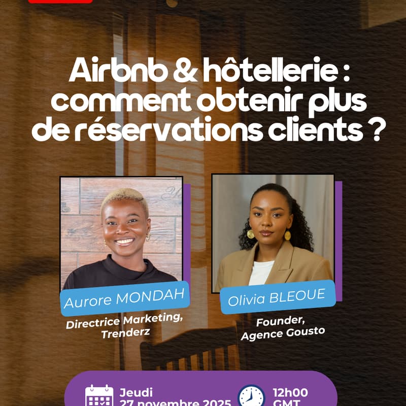 Cover Image for Webinaire : Airbnb & hôtellerie : comment obtenir plus de réservations clients ?