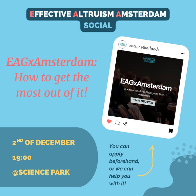 Cover Image for EAA Social: How to get the most out of EAGxAmsterdam!